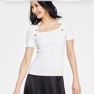 INC Women’s short sleeve sweater